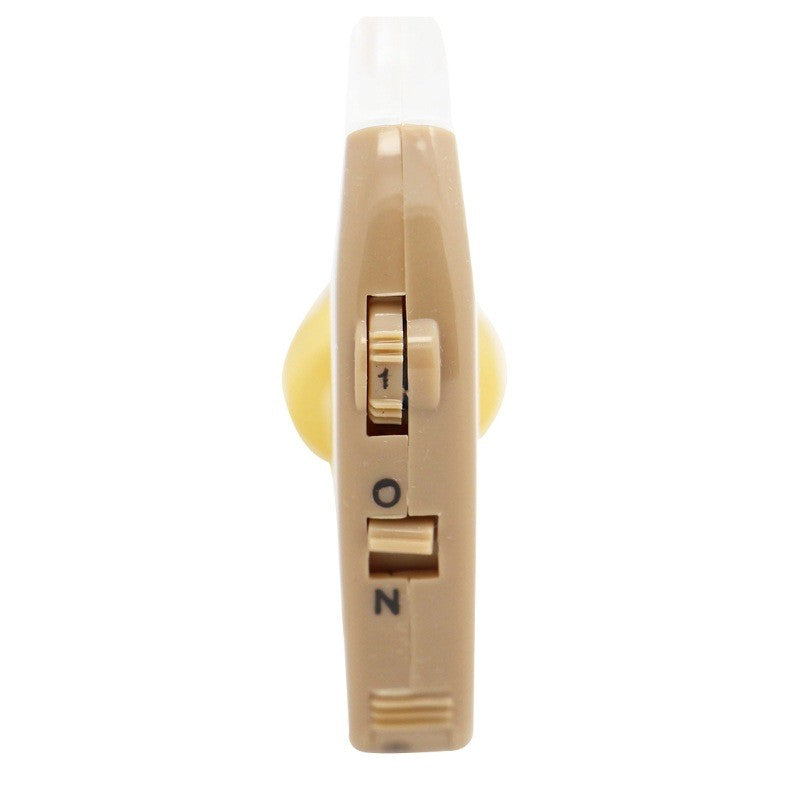Aparat Auditiv, Flippy, X-168, Aparat pentru Auz Perfect, fixare usoara, Amplificator de sunet in ear, Baterie inclusa pentru Canalul Auditiv, Bej